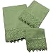Jenny Sage Green 3 Piece Towel Set - Bath Towel, Hand Towel, Wash Cloth