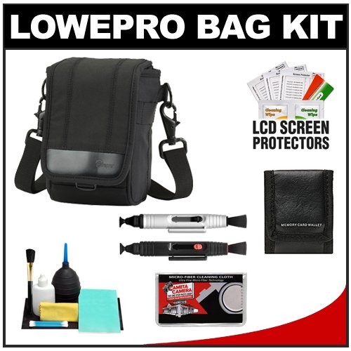 Lowepro ILC Classic 50 Digital Micro Four-Thirds Camera Case (Black) with Cleaning & Accessory Kit for Panasonic Micro DMC-G1, DMC-G10, DMC-G2, DMC-GF1, DMC-GF2, DMC-GH1, & DMC-GH2 Digital Cameras