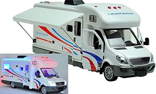JSMK 1:18 Large Alloy Motor Home Toy with LED Light