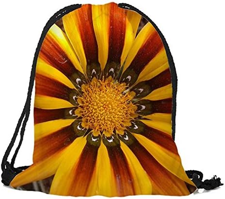 Travel Drawstring Backpack Yellow Sweet Flower Sports Portable Sackpack