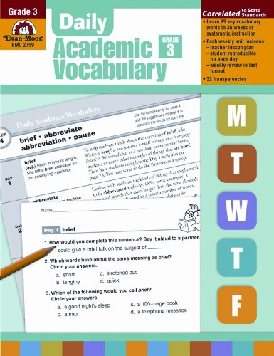 Daily Academic Vocabulary, Grade 3