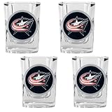 NHL Columbus Blue Jackets Four Piece Square Shot Glass Set