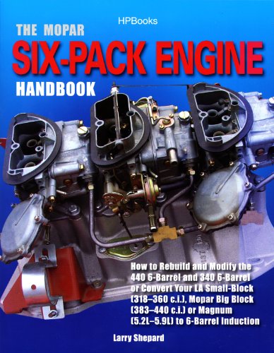 the mopar six pack engine handbook hp1528 how to rebuild and modify the 440 6 barrel and 340 6 barrelor convert