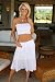 Apparel : Beachwear Cover up Skirt: Very Flattering White Gauze pull on Skirt