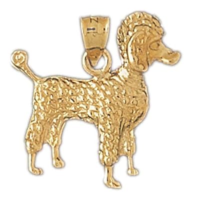 Cheap Girls Jewelry Dazzlers Solid 14k Gold Poodle Dog Charm Pendant Available in three colors from jewelsberry (weights: 3.0 grams only) For Sale