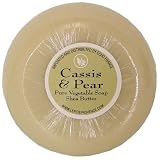 Cassis (Black Currant) Pear ~ French Provence 2 bars of Pure Vegetable soap Enriched with Shea Butter,150 gram, 5.25 oz round soap