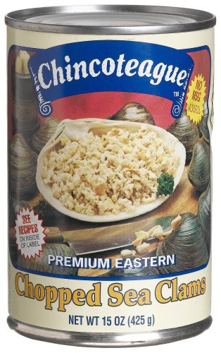Chincoteague Seafood Chopped Sea Clams, 15-Ounce Cans (Pack of 12) by Chincoteague Seafood
