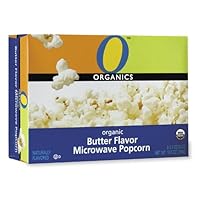 O Organics Butter Flavored Microwave Popcorn, 10.5 Ounce Boxes (Pack of 6)