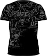 UFC Ultimate Fighting Championship Allover Skull Wing Black T-shirt Tee
