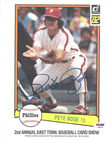 Pete Rose Autographed/Hand Signed Magazine Photo Phillies PSA/DNA #P39464