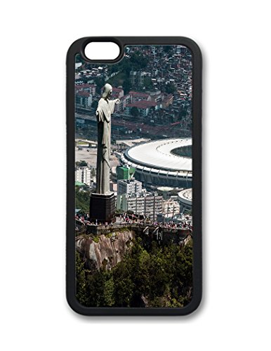 Fantastic Faye TPU Rubber Material Christ The Brazilian Stone Jesus Beautiful Fashion Famous Cell Phone Cases For iPhone 6 Black Hard Cases No.6