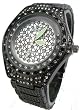 Geneva Elite Iced Out Gun Color Hip Hop Watch Model 2377BLKBLING