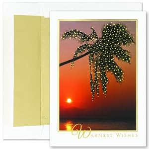 Palm Tree Photo Tropical Beach Holiday Cards -