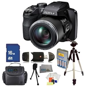 #9. Fujifilm FinePix S8200 Digital Camera (Black) Kit. Includes 16GB