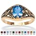 Sim. Birthstone Antiqued Ring- October- Simulated title=