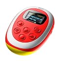 Maxfield MAX-JOY Tragbarer MP3-Player 256 MB (erweiterbar mit SD/-MMC Card) rot/gelb