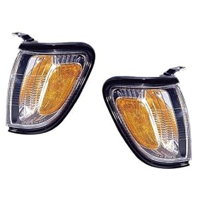 2001-2004 (2002 2003 01 02 03 04) Toyota Tacoma Corner Light Assembly (Black(209)) - One Pair(Both Driver and Passenger Sides) - DOT Certified Corner Light