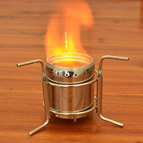 Portable Alcohol Spirit Stove Heater Burner Camping Backpacking Furnace & Stand Foldable