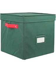 Home: Zober 12-Inch-by-12-Inch Ornament Storage Box & Organizer, Green - Zober