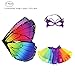Kids Fairy Butterfly Costume Wings and Mask for Girls with Rainbow Tutu Dress Up Pretend Play Party Favors (Multicolor)