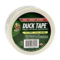 Duck Brand 392873 1.88-Inch-by-20-Yard Colored Duct Tape, White