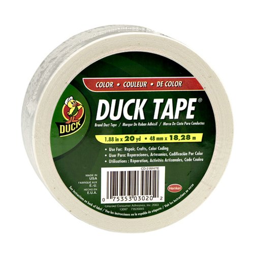 Henkel Duck 1.88-Inch-by-20-Yard Colored Duck Tape, White #00-03020