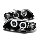 2004 2005 2006 Pontiac GTO Halo LED Projector Headlights - Black by Spyder Auto