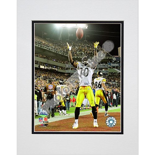 Photo File Pittsburgh Steelers Santonio Holmes Super Bowl XLIII Matted Photo