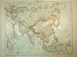 1898 UNIVERSAL GENERAL MAP ASIA CHINA JAPAN JAVA