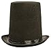 Honest Abe Lincoln Men's 8 Inch Black Felt Stovepipe Top Hat