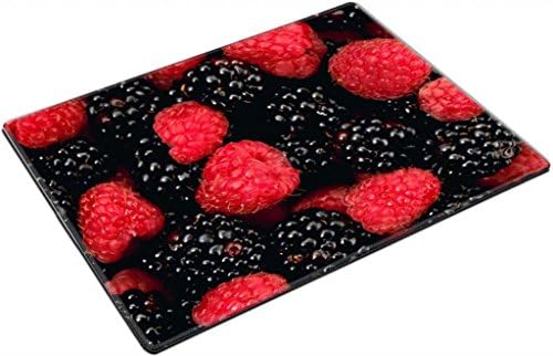 Fresh Fruit Red Black Respberries Mulberries Punktail's Collections Placemat Pads Customized Made To Order Support Ready 15 6/8 Inch (400mm) X 11 13/16 Inch (300mm) X 1/8 Inch (3mm) High Quality Eco Friendly Cloth With Neoprene Rubber