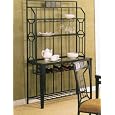 Baker's Rack Stone with Black Metal Frame