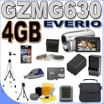 JVC Everio GZ-MG630 60GB Hard Drive HDD w/40x Optical Zoom Digital Camcorder (Silver) BigVALUEInc Accessory Saver 4GB BP823 Battery/Rapid Charger Filter Kit Bundle $389.95