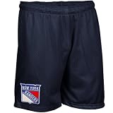 NHL New York Rangers Men's Team Applique Mesh Shorts - Navy Blue (Small)