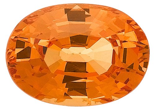 7x5 mm Oval Cut Mandarin Garnet Loose Gemstone