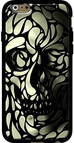 The Kase Collection Case for Apple iPhone 6/6s, Matte Black silicone coated Skull 4 by Ali Gulec Black Unique size