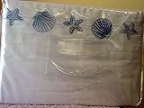 Coastal Collection 300TC 100-PercentCotton King Embroidery Sheet Set, Blue  ....