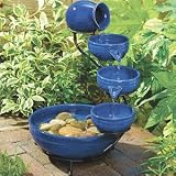 Solar Blue Ceramic Fountain