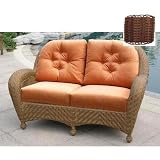 North Cape Catalina Resin Wicker Loveseat - Antique Wash