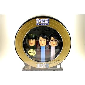 Pez Candy Collectible Elvis Presley Tin W/CD 3 Pack