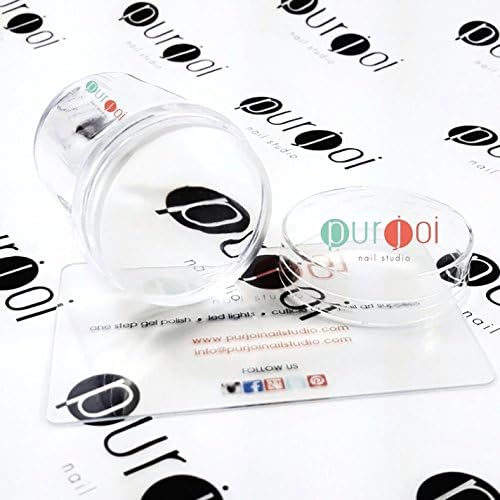 3.8 CM - Jumbo Clear Nail Stamper with Cap XL-Clear Nail Art Stamping Stampers Clear Jelly Nail Art Stamping Stamper Soft Squishy Nail Art Kit DIY Nail Stampers (3.8 cm Jumbo Stamper with Cap)