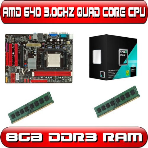 Amd Motherboard Bundle 8gb Ddr3 1333mhz Ram Athlon 640 3.0ghz Quad Core Cpu Picture