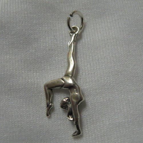 Sterling Silver Hand-Stand Gymnast Charm
