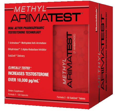 MuscleMeds Methyl Arimatest 120 Caps + 60 SubZorb Tabs Testosterone Booster