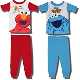 Sesame Street Elmo & Cookie Monster 2 for 1 short sleeve Cotton Pajama Sets for Infants