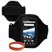 Elegant VG Armband BLACK w/ Sweat Resistant Lining , Key Pocket for Sony Xperia ion (ATT)