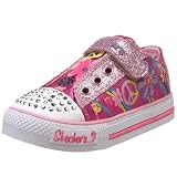 Skechers Twinkle Toes S Lights Funkadelic Lighted Sneaker (Toddler),Hot Pink/Light Pink,7 M US Toddler