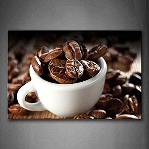 Bling Decor Brown The Coffee Bean In The Cup Wall Art Painting Picture Print On Canvas Food Pictures For Room