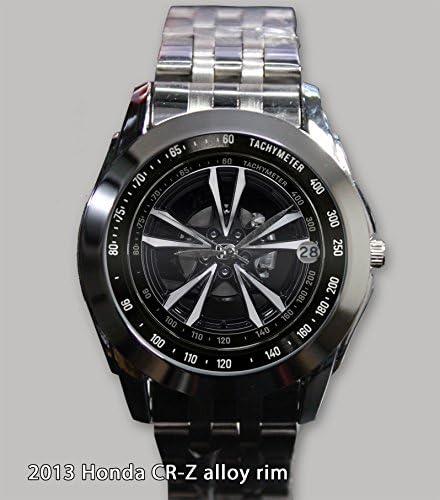 Custom Personality 2013 Honda CR-Z Alloy Rim Wheels Wristwatch Silver Alloy Band