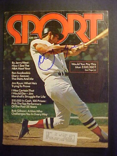 Carl Yastrzemski Boston Red Sox Autographed July 1971 Sport Magazine